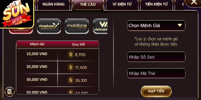 Nạp Rút Tiền sunwin 3 Đánh giá hệ thống nạp rút tiền Sunwin